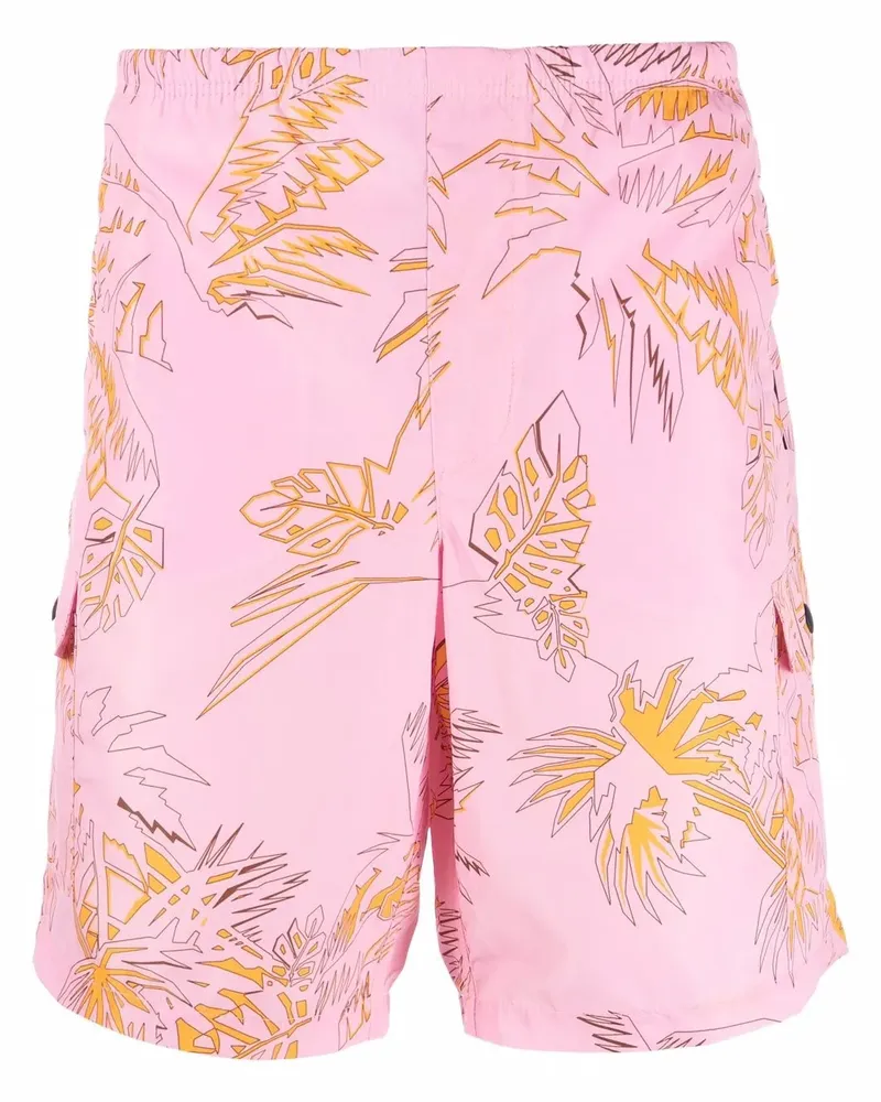 Palm Angels Abstract Palms Badeshorts - Rosa Rosa