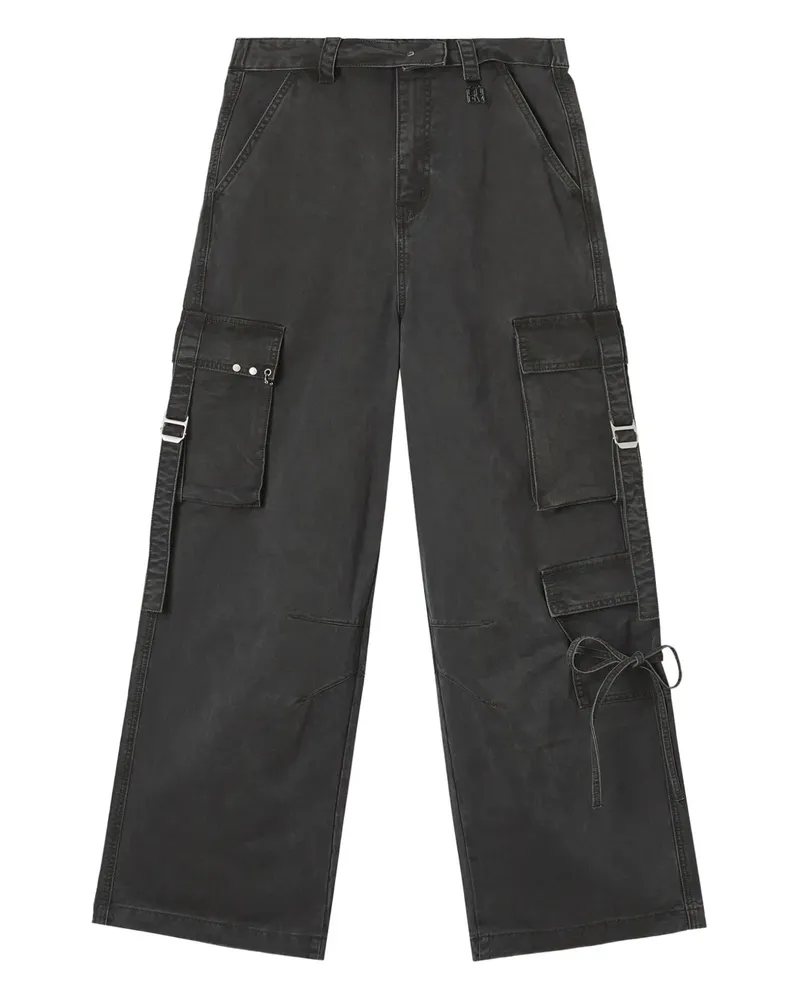 Musium Div. Hose mit aufgesetzten Taschen - Schwarz Schwarz