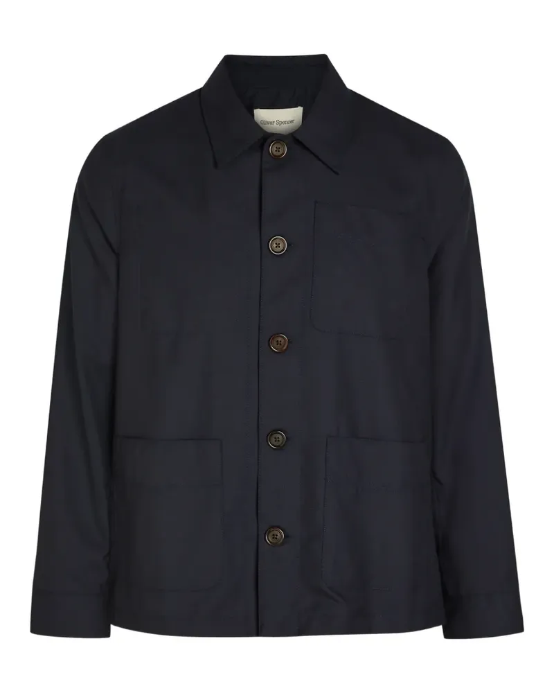 Oliver Spencer buttoned jacket - Blau Blau