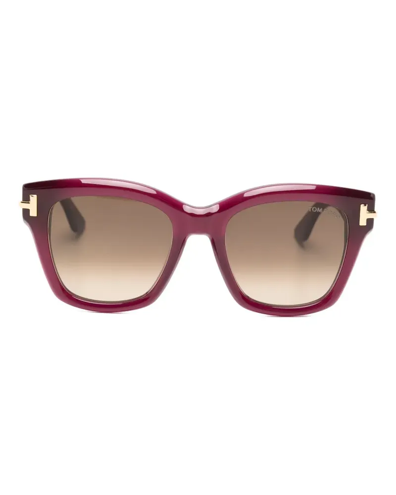 Tom Ford gold-tone geometric sunglasses - Rot Rot