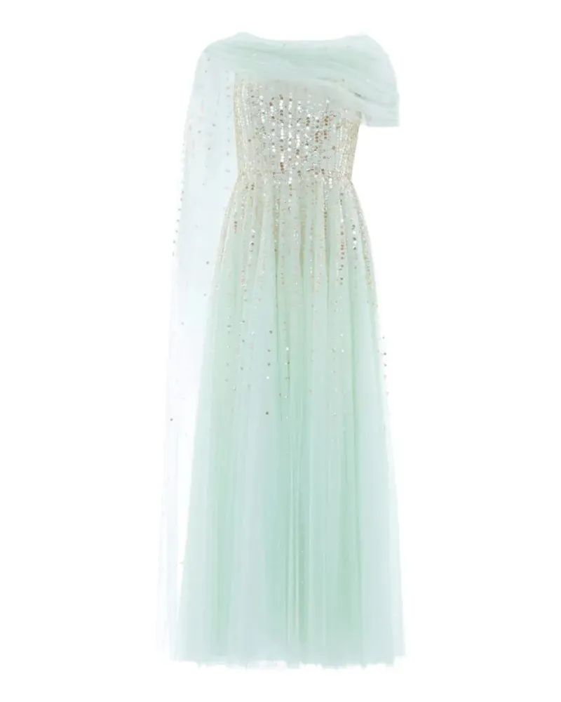 Needle & Thread Moonlight drapiertes Abendkleid mit Pailletten - Grün Grün