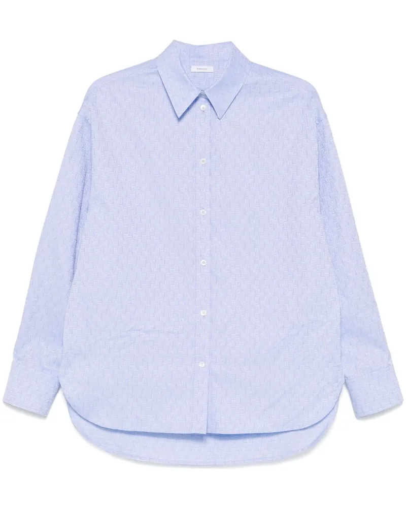 Ferragamo Hemd mit Monogramm - Blau Blau