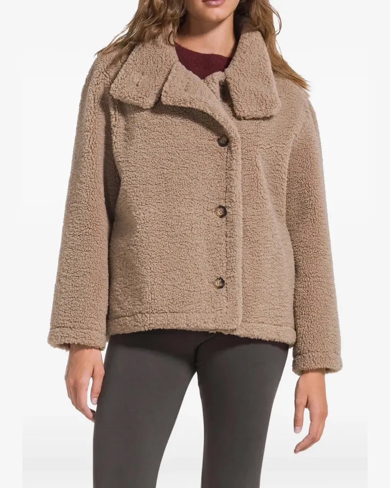 Deha fleece-texture button-up jacket - Nude Nude
