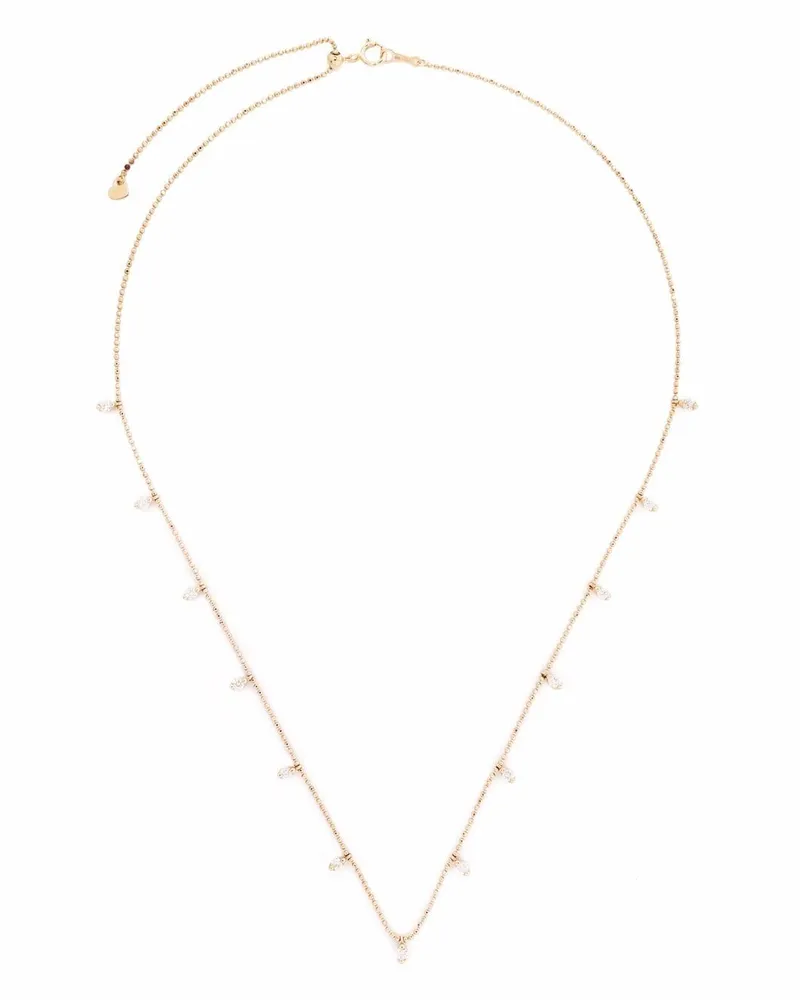 DJULA 18kt Rotgoldhalskette mit Diamanten - Rosa Rosa