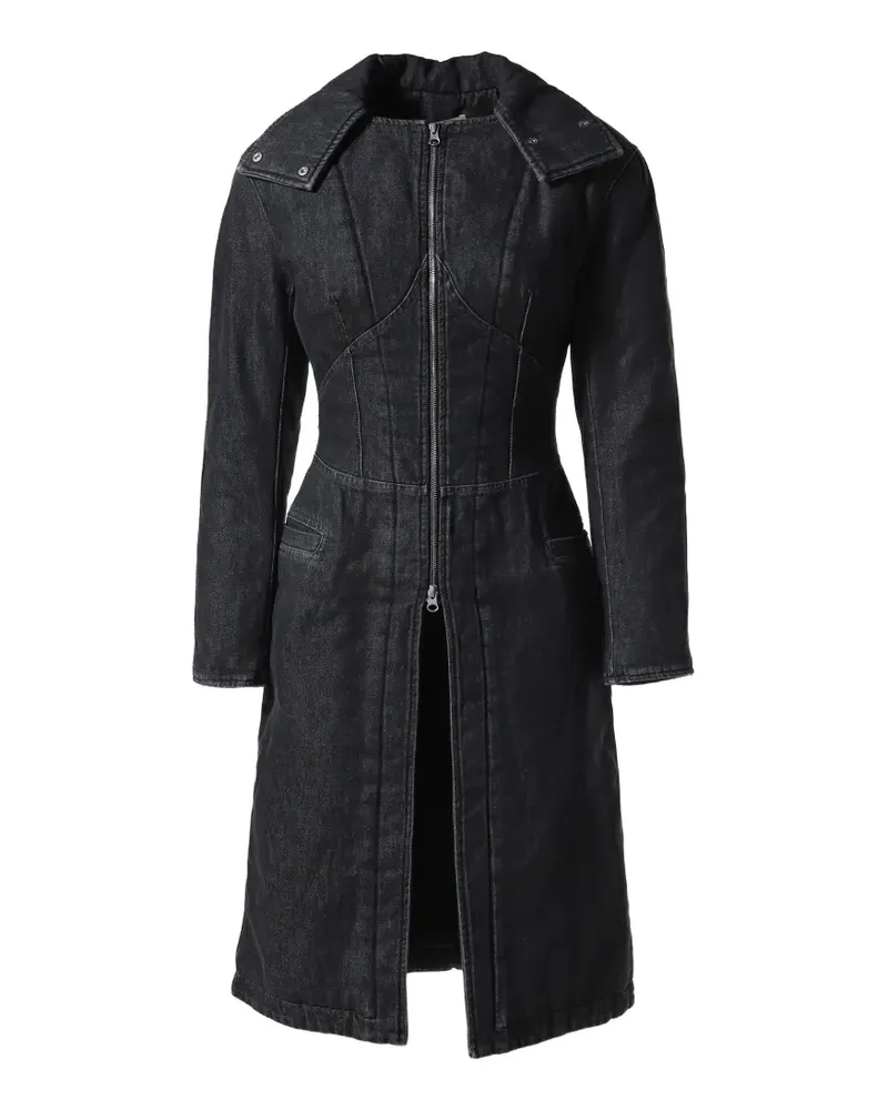 Charlotte Knowles Alice denim coat - Schwarz Schwarz