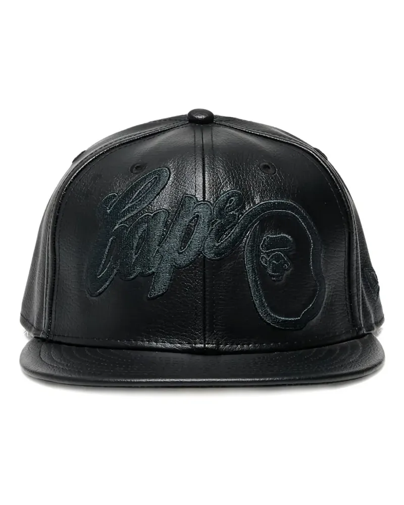 BAPE x New Era Baseballkappe mit Stickerei - Schwarz Schwarz
