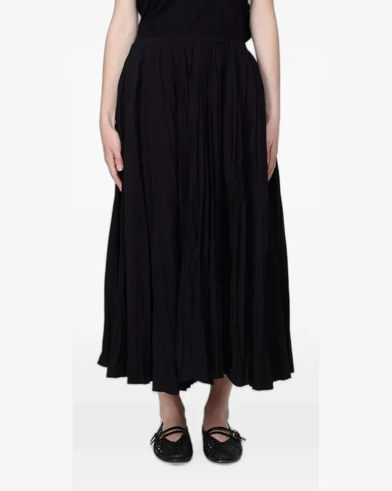 MEIMEIJ pleated midi skirt - Schwarz Schwarz