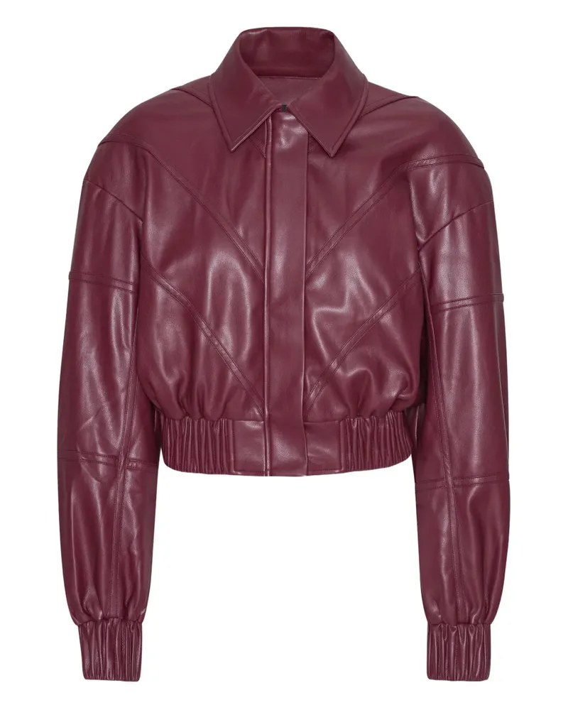 ROTATE Birger Christensen Bomberjacke mit eckigen Einsätzen Rot