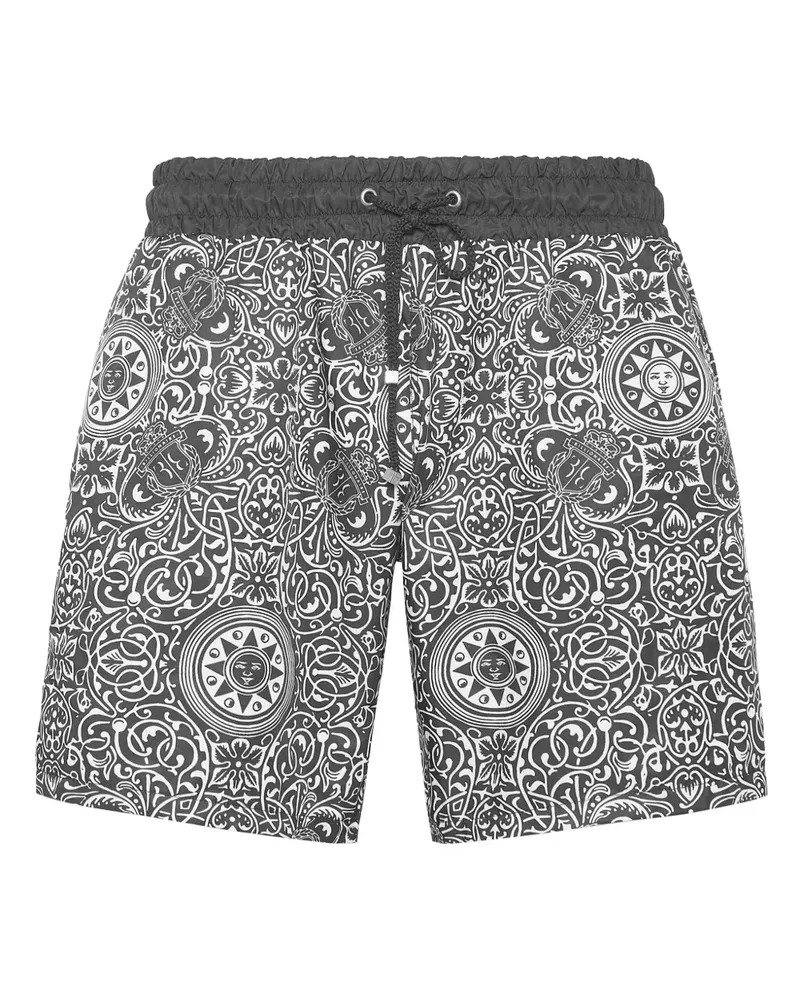 Billionaire Badeshorts mit grafischem Print - Schwarz Schwarz