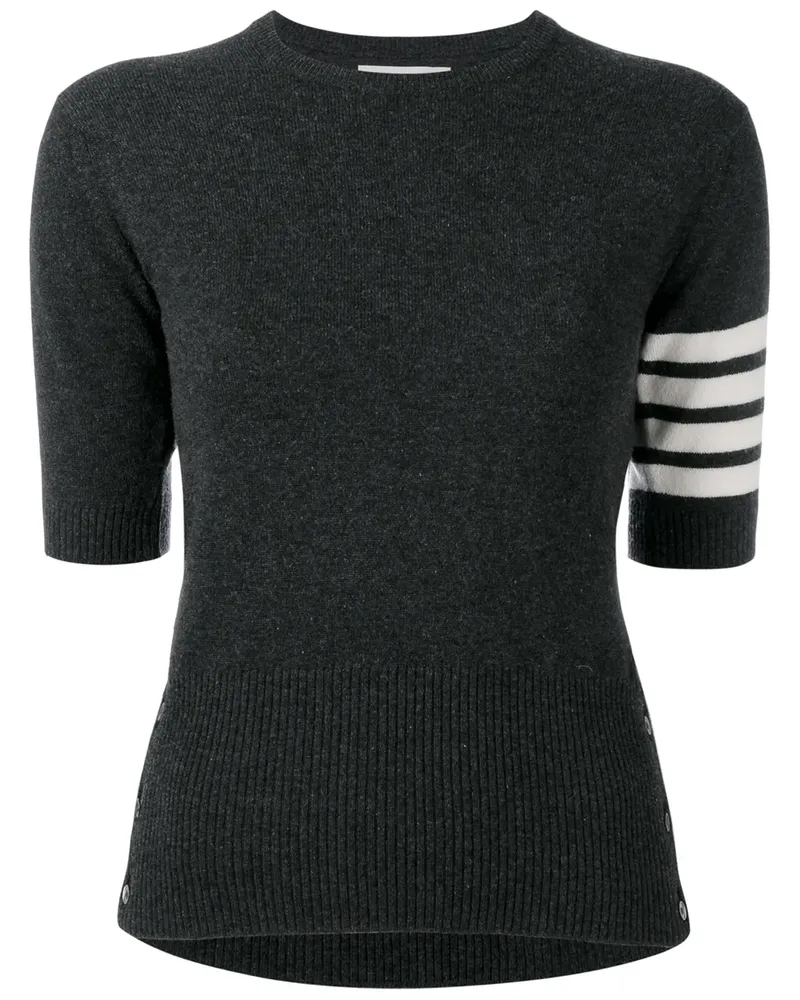 Thom Browne Kaschmirpullover mit gestreiftem Ärmel - Grau Grau