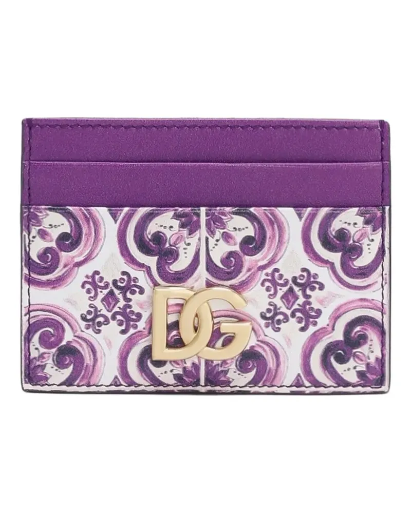 Dolce & Gabbana Kartenetui mit Majolica-Print - Weiß Weiß