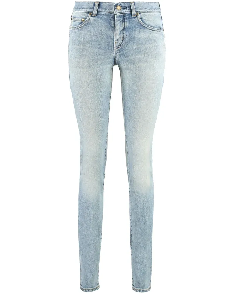 Saint Laurent Tief sitzende Skinny-Jeans - Blau Blau