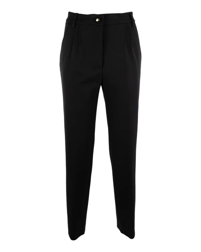 Genny Hose mit Falten - Schwarz Schwarz
