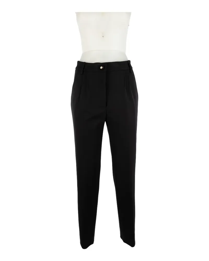 Genny pleated-detail tailored trousers - Schwarz Schwarz