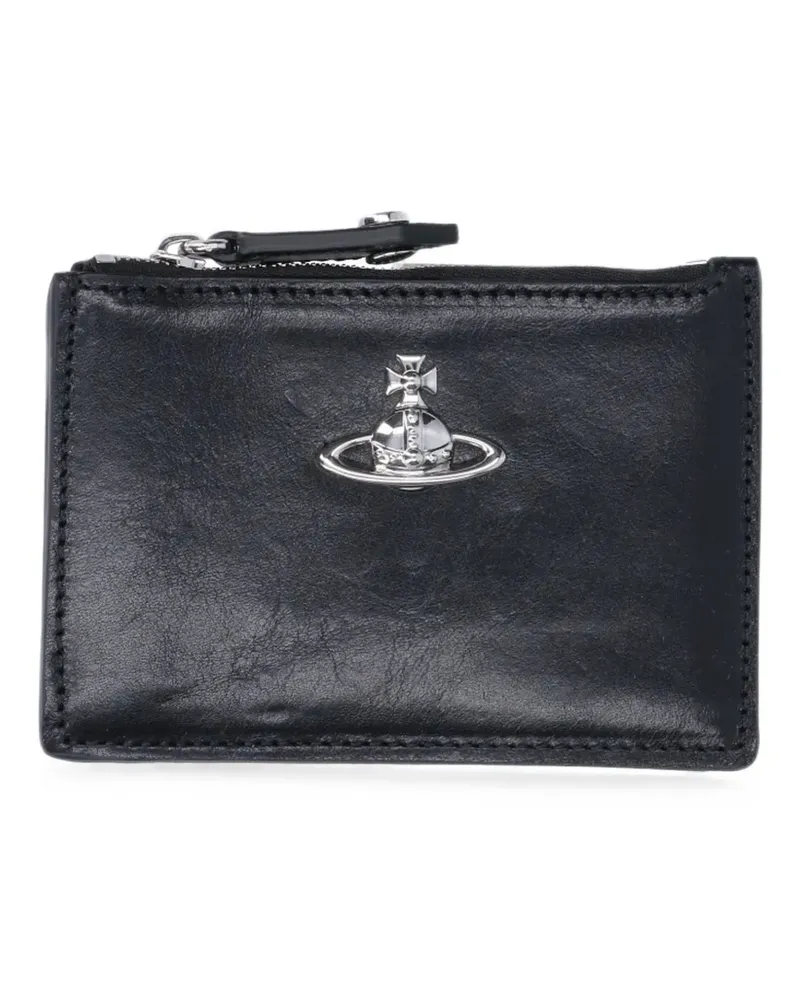 Vivienne Westwood Kartenetui mit Orb-Schild - Schwarz Schwarz