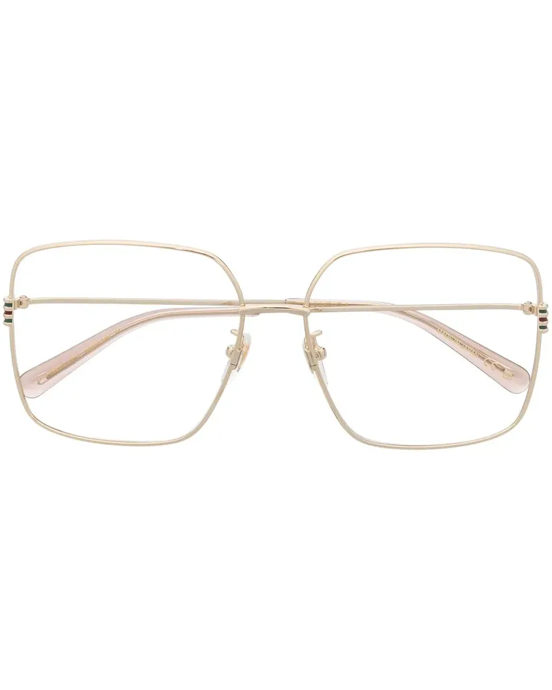 Gucci Brille mit Oversized-Gestell - Gold Gold