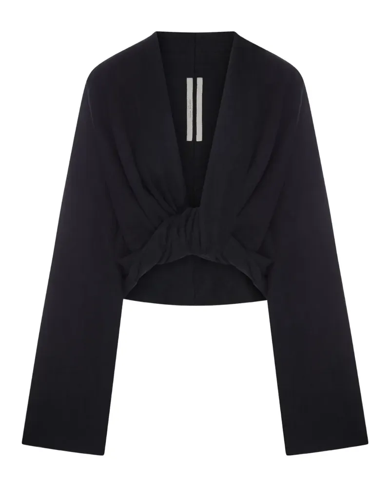 Rick Owens Drapiertes Cropped-Top - Schwarz Schwarz