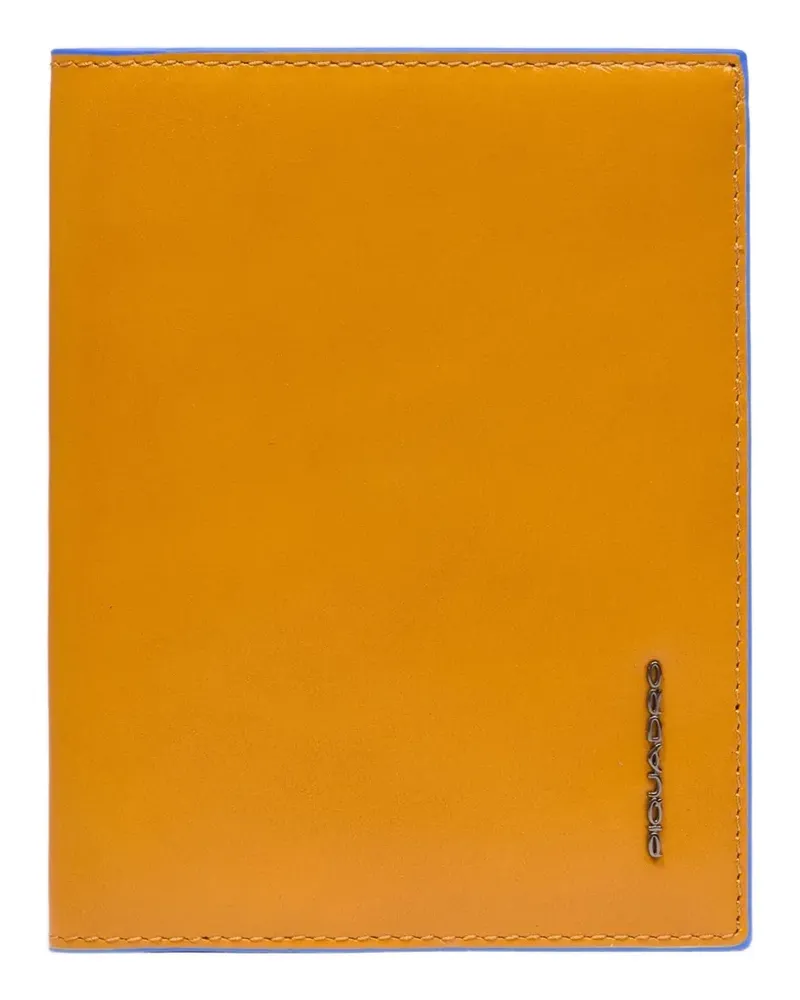 Piquadro leather passport holder - Orange Orange