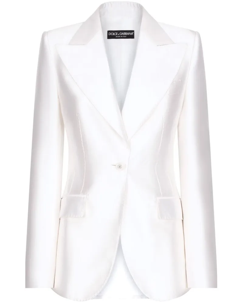 Dolce & Gabbana Turlington Blazer aus Seide - Weiß Weiß