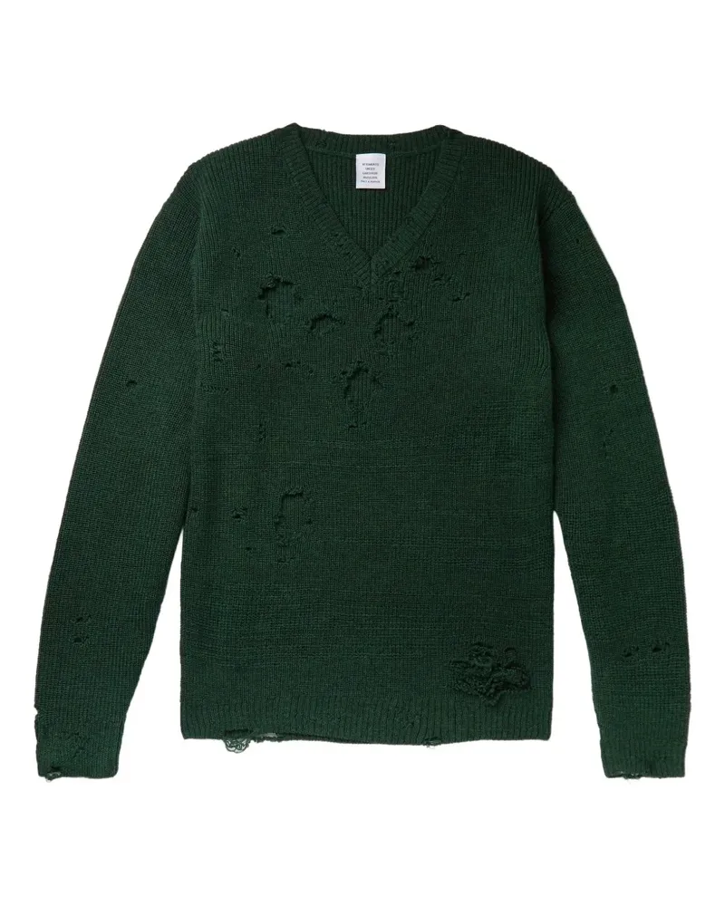 VETEMENTS Pullover im Distressed-Look - Grün Grün