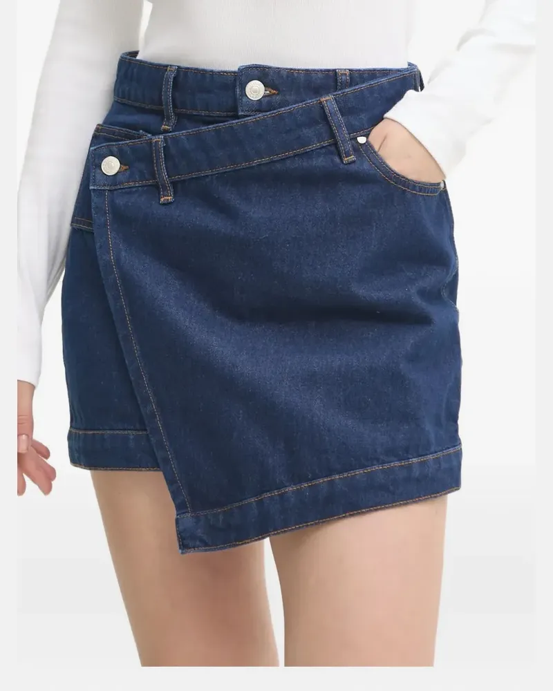 Chiara Ferragni star-embossed mini skirt - Blau Blau