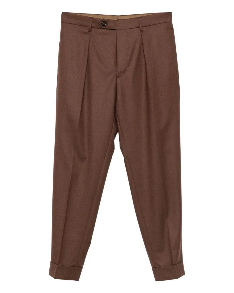 Berwich Chiaia pleated trousers - Braun Braun