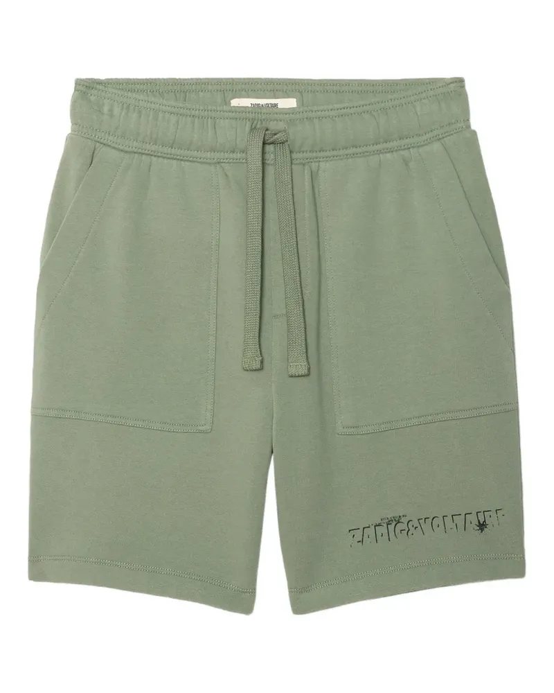 Zadig & Voltaire logo-print drawstring shorts - Grün Grün