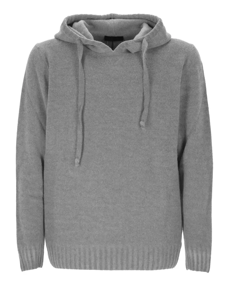 Outfit knitted hoodie - Grau Grau