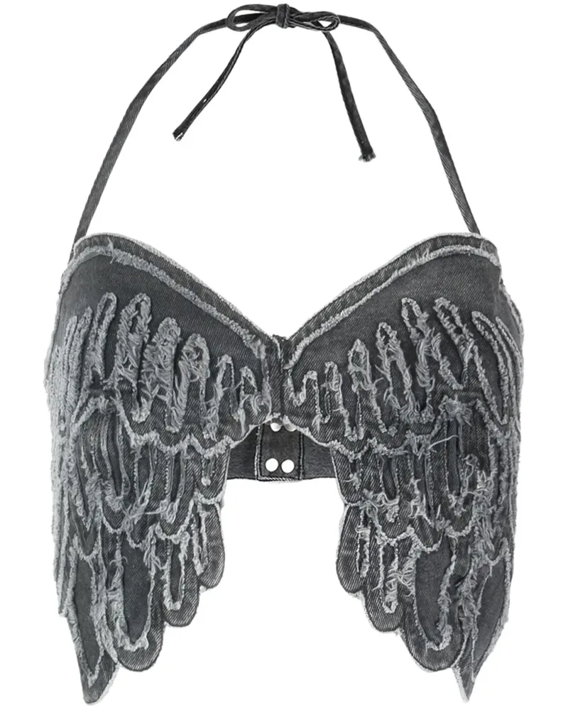 Blumarine Neckholder-Top - Schwarz Schwarz