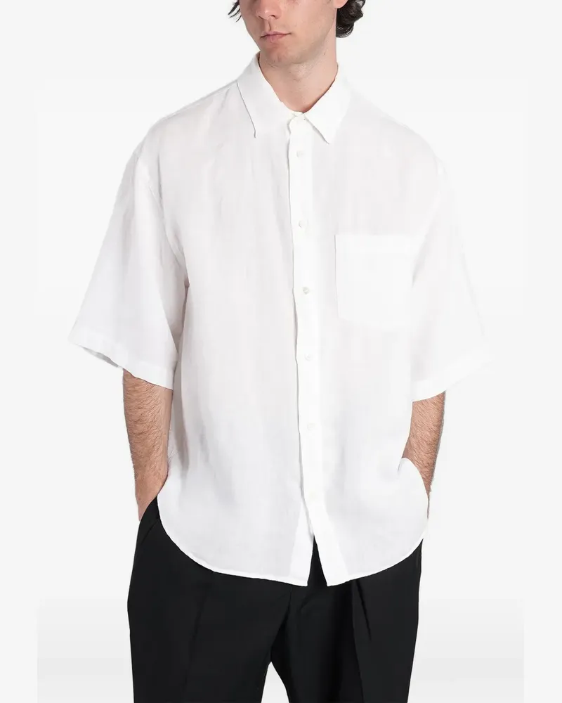 Mauro Grifoni short-sleeve chest-pocket shirt - Weiß Weiß