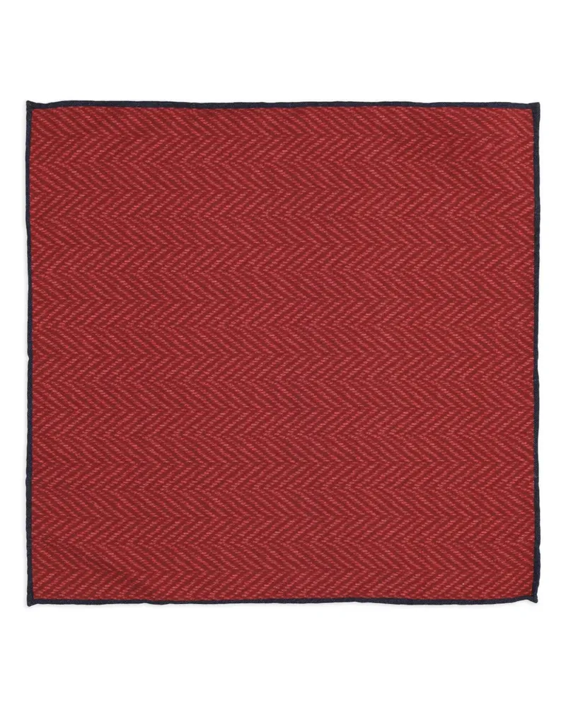 Brunello Cucinelli Einstecktuch mit Zickzackmuster - Rot Rot