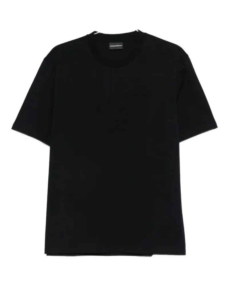 Emporio Armani tonal-logo T-shirt - Schwarz Schwarz