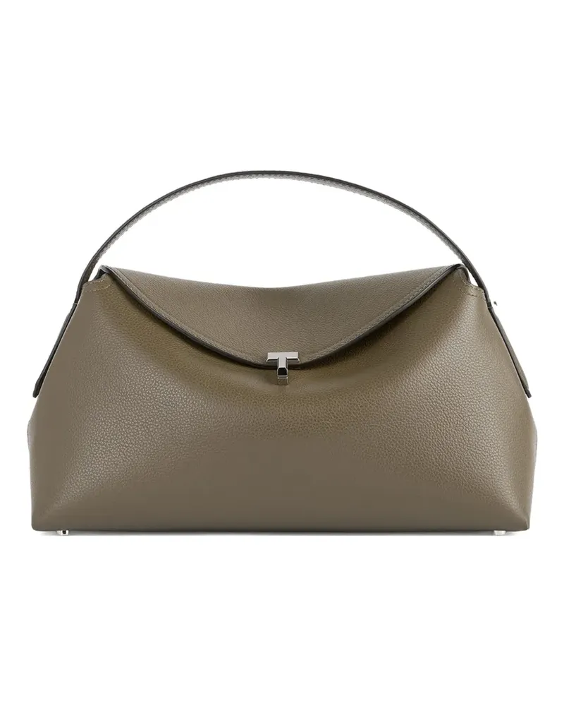 Totême T-lock leather tote bag - Grün Grün