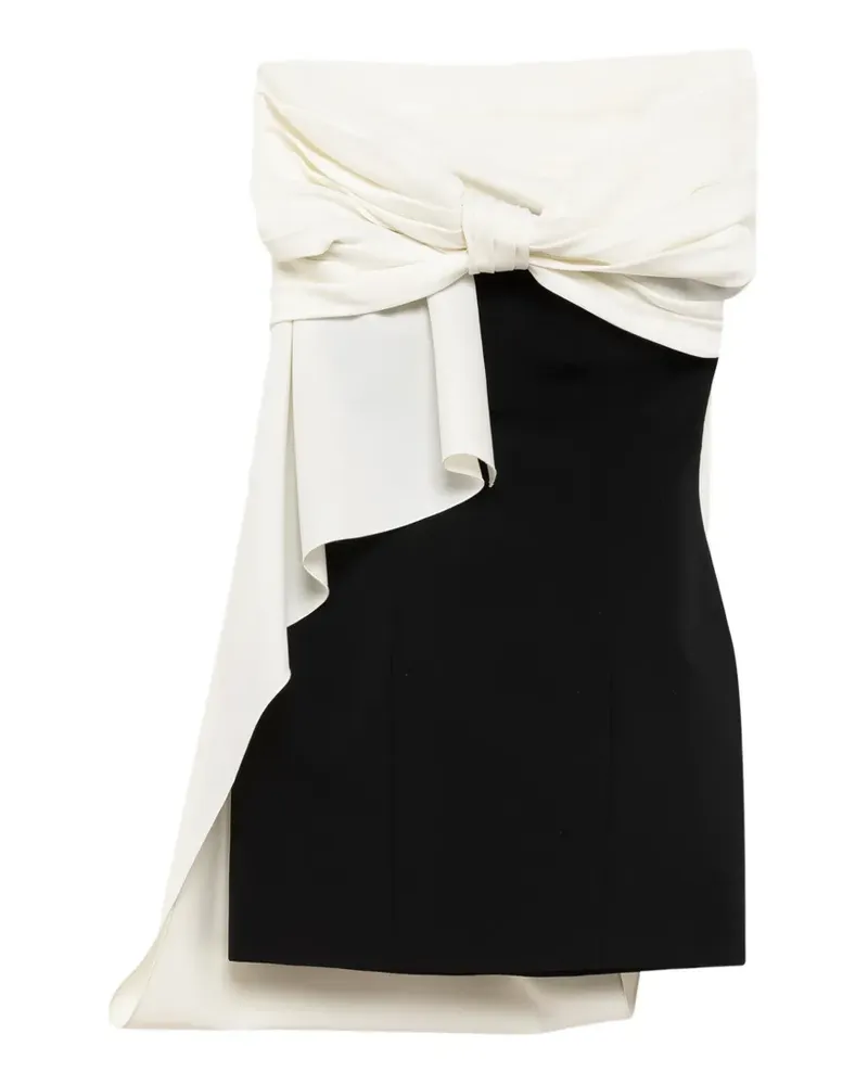 MSGM Schulterfreies Kleid - Schwarz Schwarz