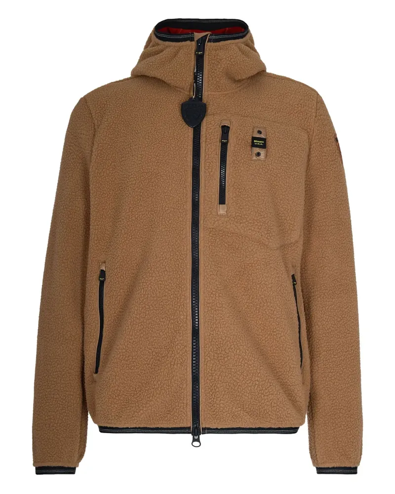Blauer hooded zip-up jacket - Braun Braun
