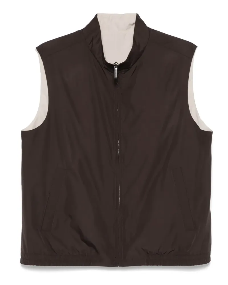 Canali Wendbare Weste - Braun Braun