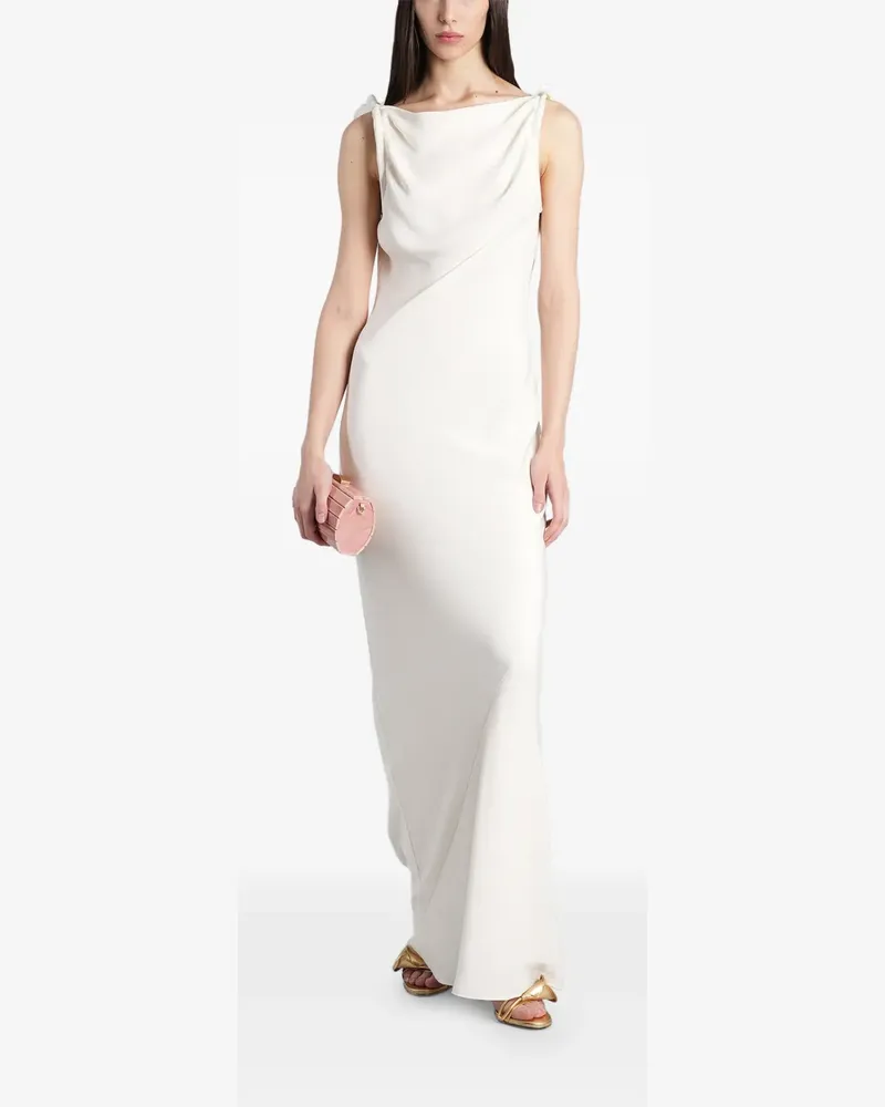 Cult Gaia Celestina flower-detail cowl-neck maxi dress - Weiß Weiß