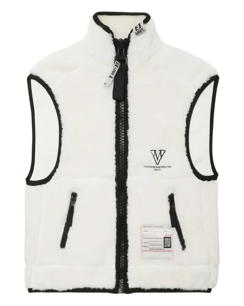 MIHARAYASUHIRO Weste mit Logo-Stickerei - Weiß Weiß