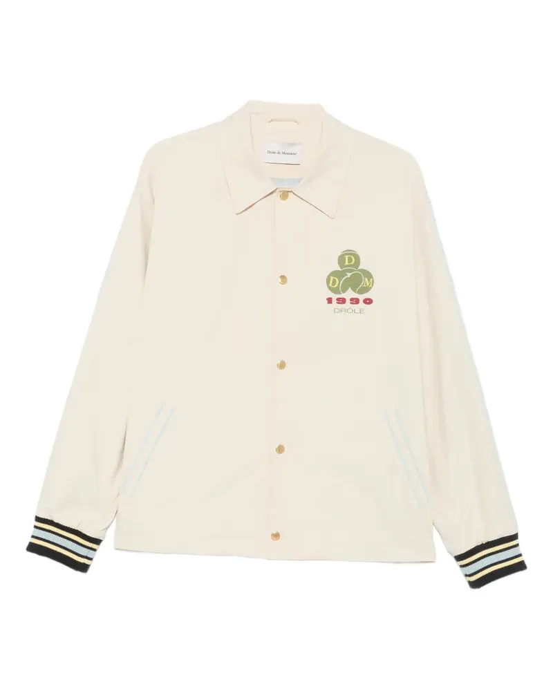 Drôle de Monsieur logo-print pocket jacket - Nude Nude