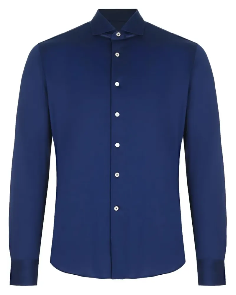 Alessandro Gherardi Hemd mit Eton-Kragen - Blau Blau
