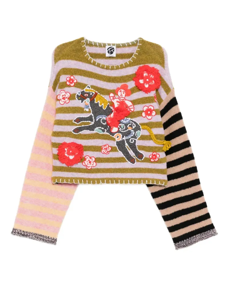 YANYAN KNITS fuzzy-horse jumper - Violett Violett