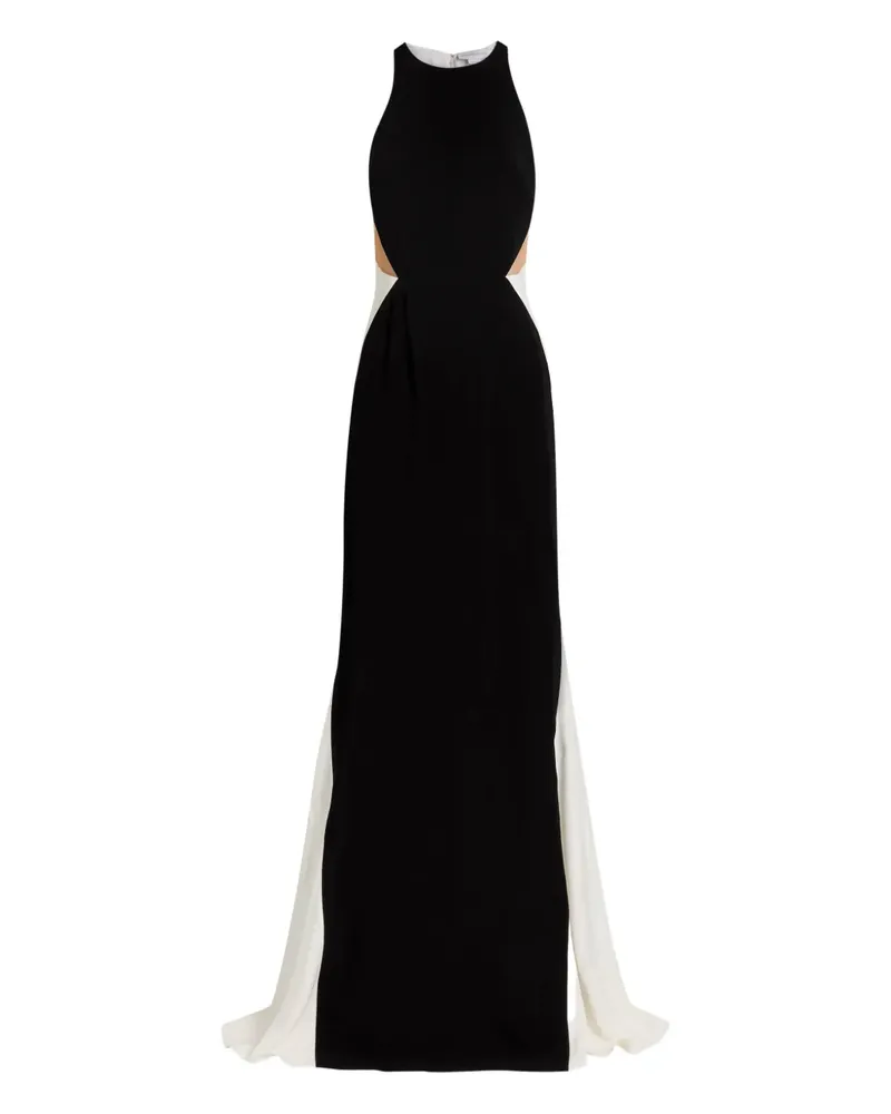 Stella McCartney Maxikleid in Colour-Block-Optik - Schwarz Schwarz