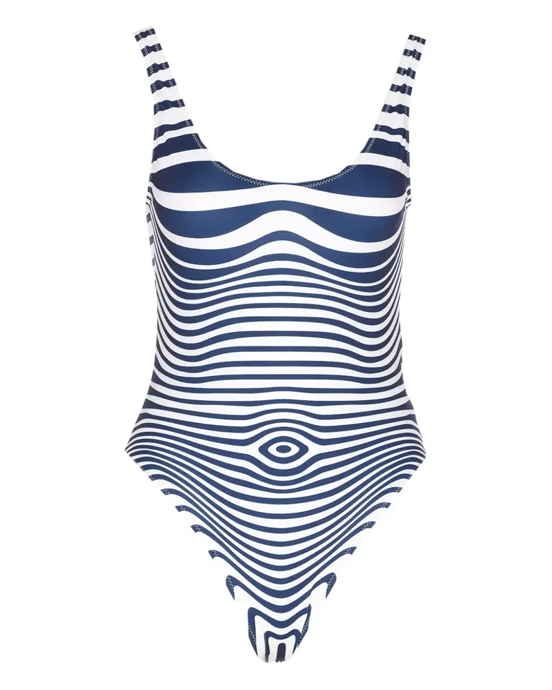 Jean Paul Gaultier printed swimsuit - Blau Blau