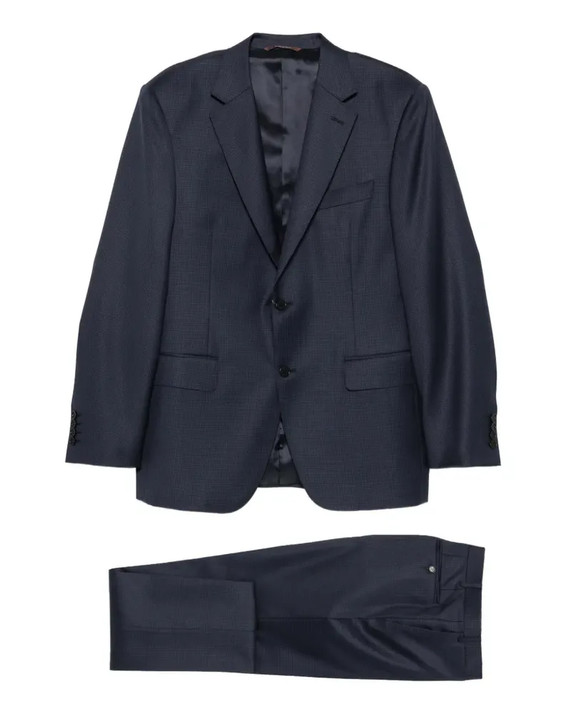 Canali Karierter Anzug mit Taschen - Blau Blau