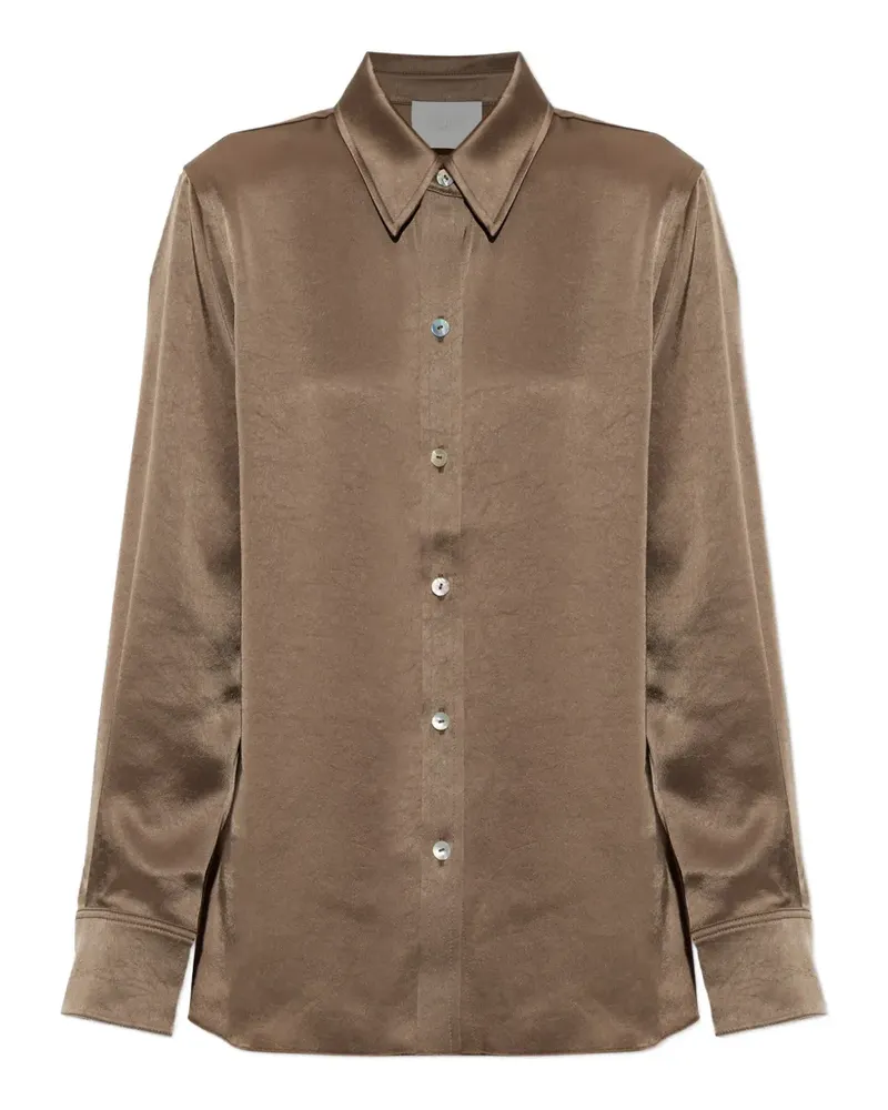 Citizens of humanity Tullah Japanese Hammered satin shirt - Braun Braun
