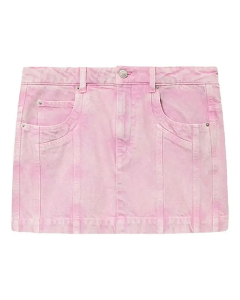 Isabel Marant Juanda Minirock mit Acid-Wash-Effekt - Rosa Rosa