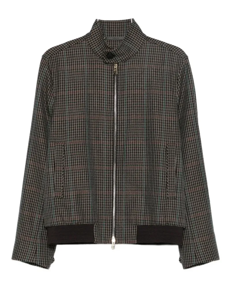 Paul Smith checked zip-up bomber jacket - Grau Grau