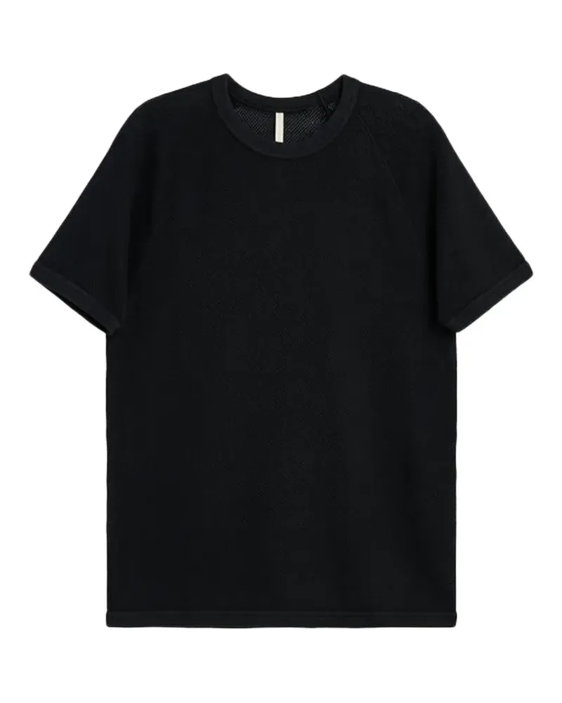 Sunflower raglan textured T-shirt - Schwarz Schwarz