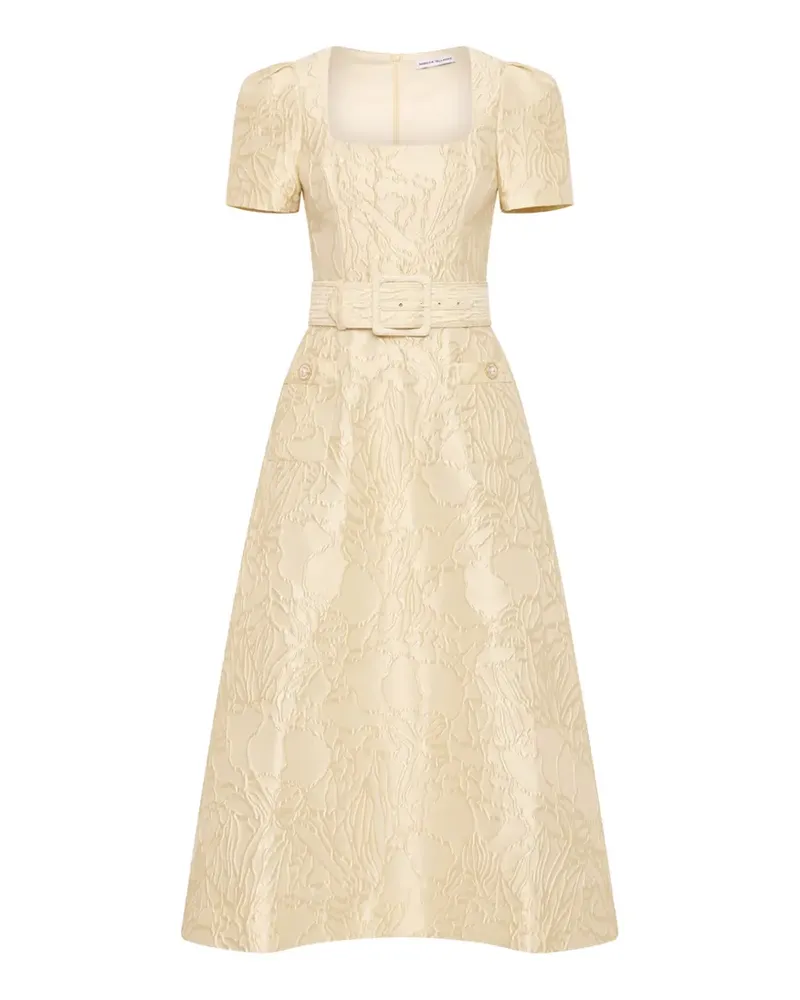 Rebecca Vallance Kurzärmeliges Lantana Midikleid - Gelb Gelb