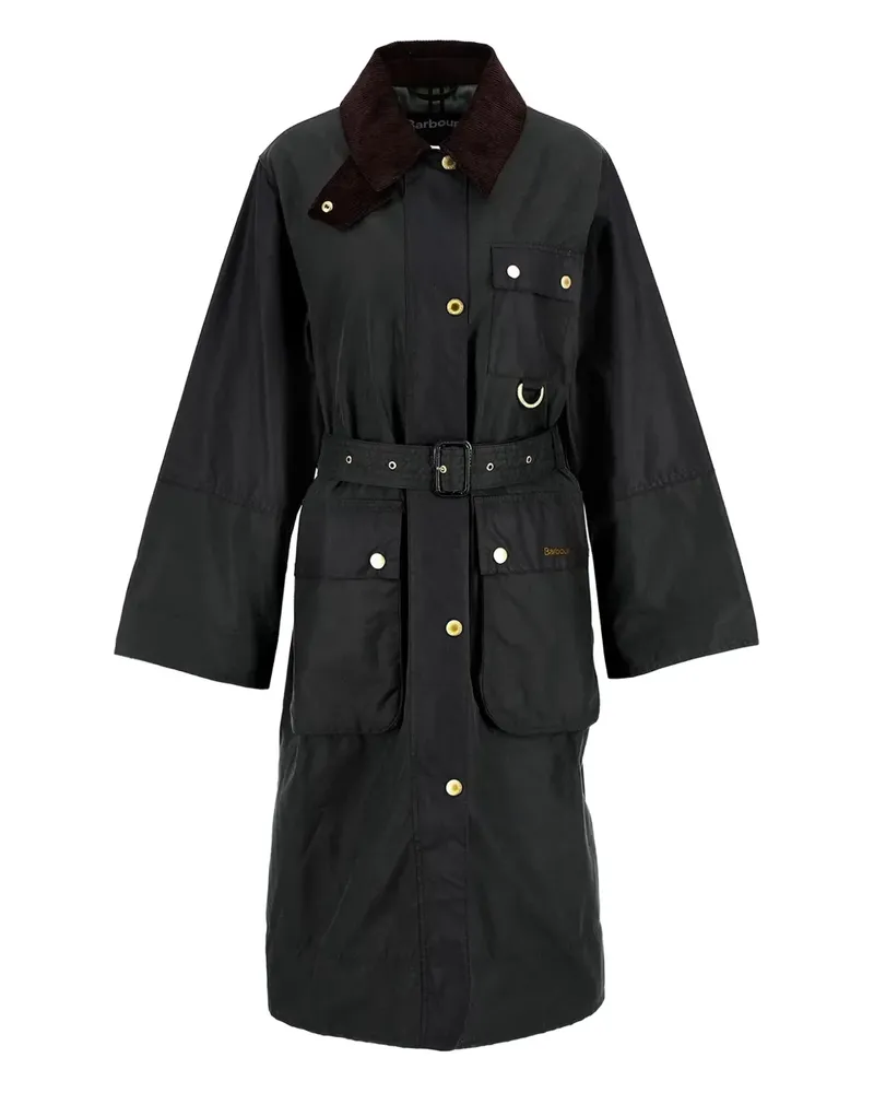 Barbour Mantel mit Schottenkaro - Schwarz Schwarz